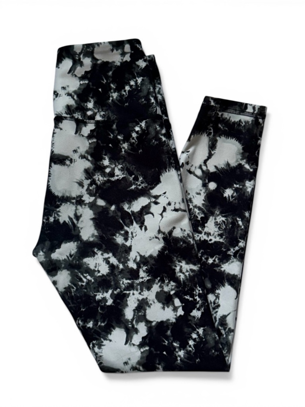 Balance Collection Leggings M High Rise Black White Pattern 7/8 Ankle Yoga Pants